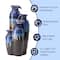 Glitzhome® 30.75" 4-Tier LED Reactive Glaze Ceramic Vase Outdoor Floor Fountain